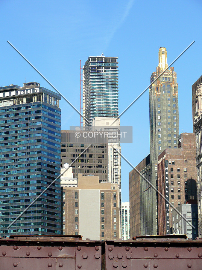 View to the east from Clark Street