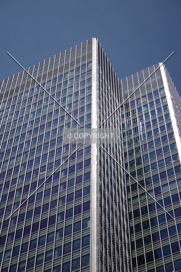 Looking up at the façade