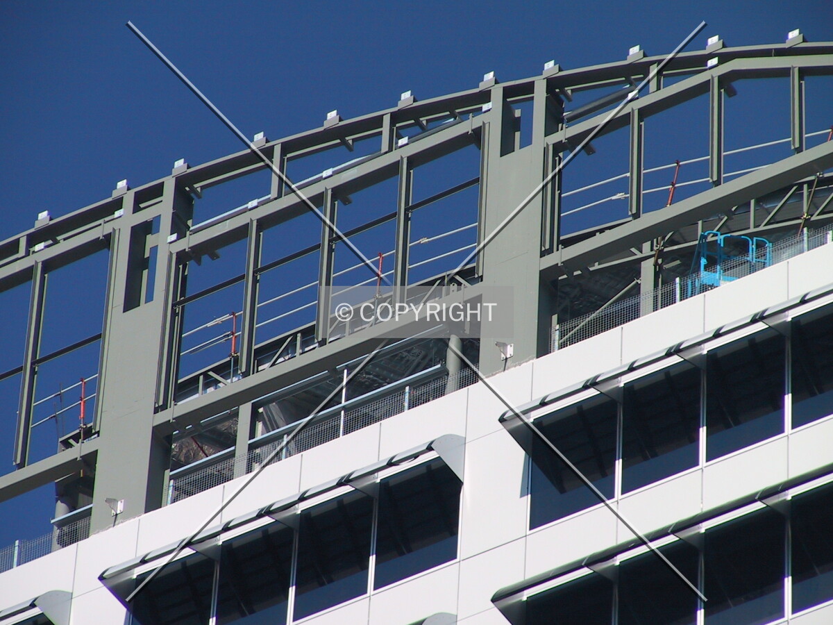 View of rooftop framework