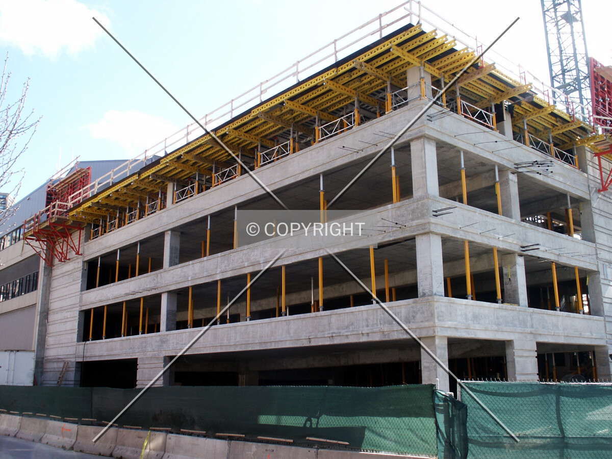 East side of the parking garage