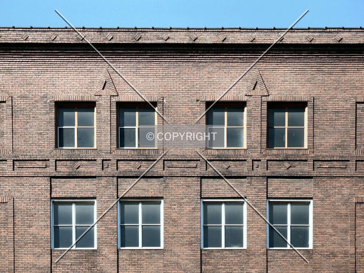 Brickwork above Washington Avenue North