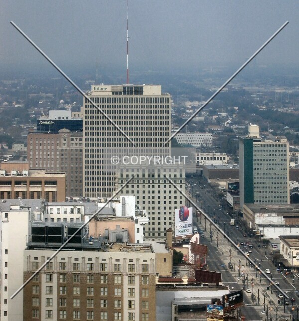 Distant view from the 41st floor of the Sheraton New Orleans