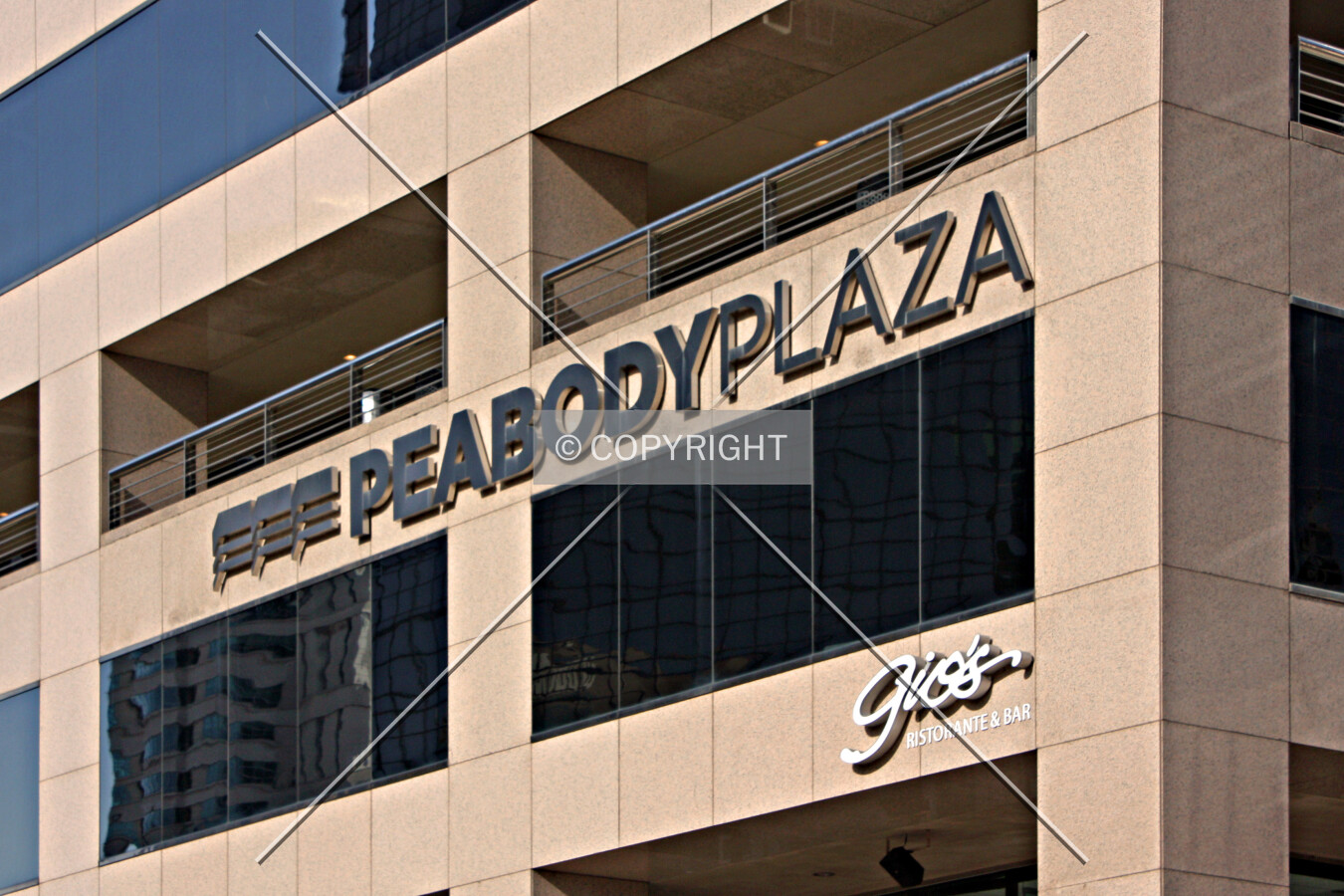Signage on the south facade; January 1, 2015