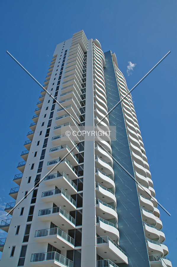 Looking up the southeast corner