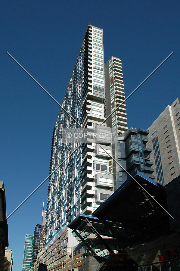 Looking up from Little Lonsdale Street