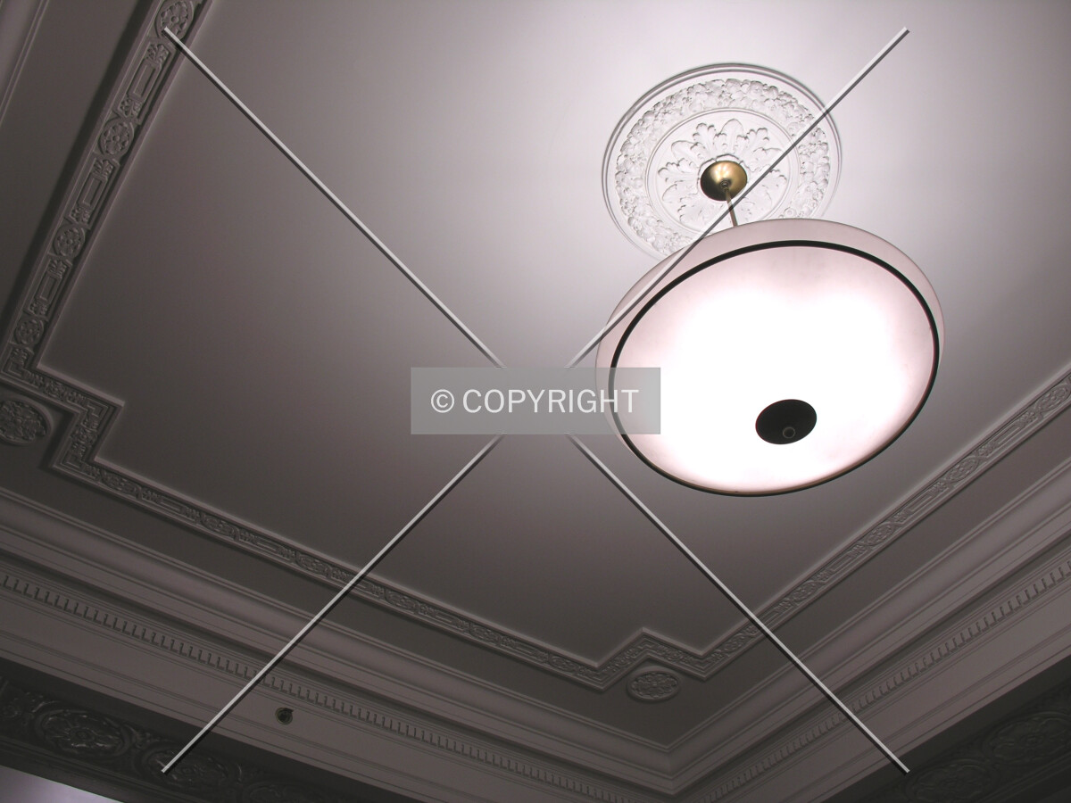 Ceiling detail in the red room