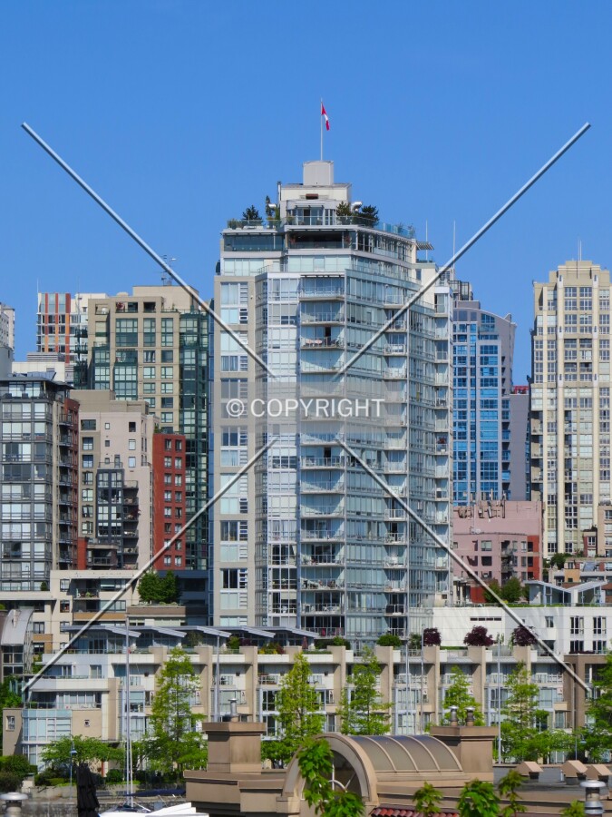 View to the northwest from the Cambie Bridge over False Creek