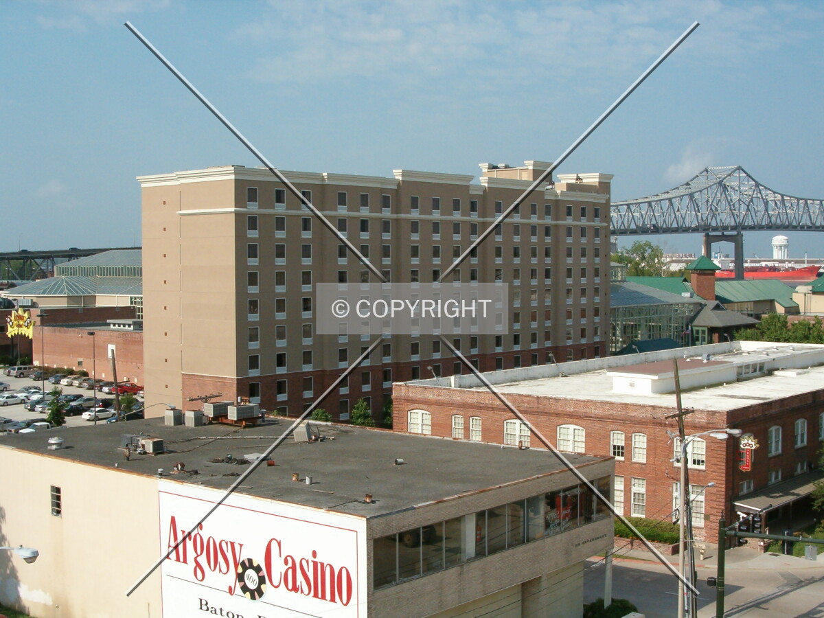 View looking southwest from city garage