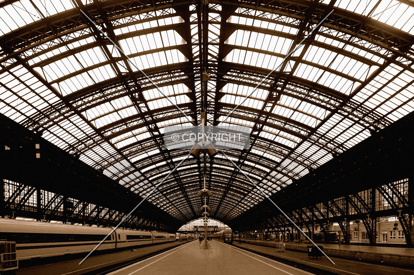 Inside Cologne central station