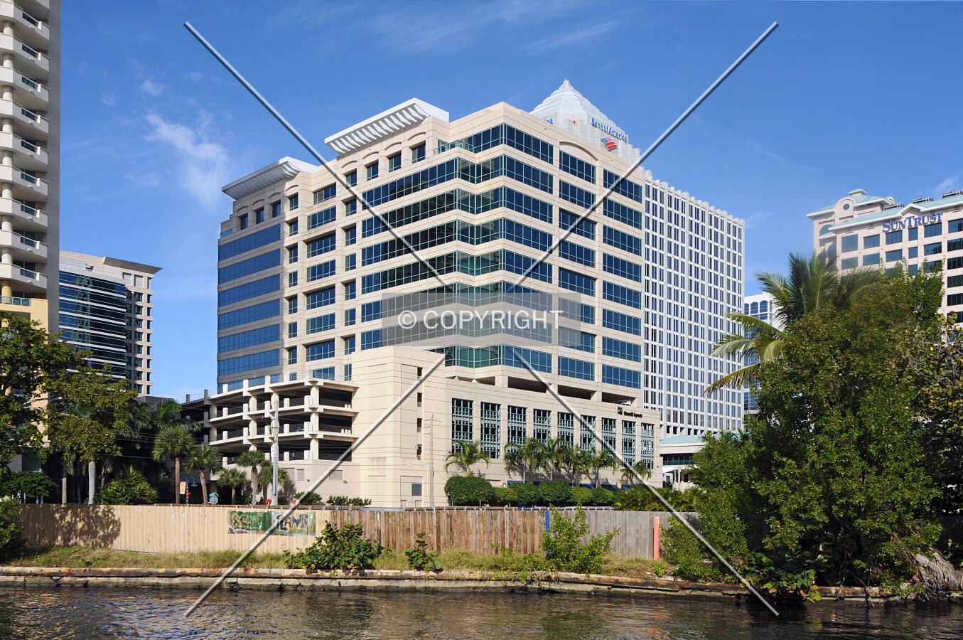 View from the southeast along the New River