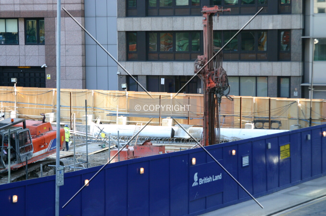 Overview of the southeast corner from the CityPoint walkway