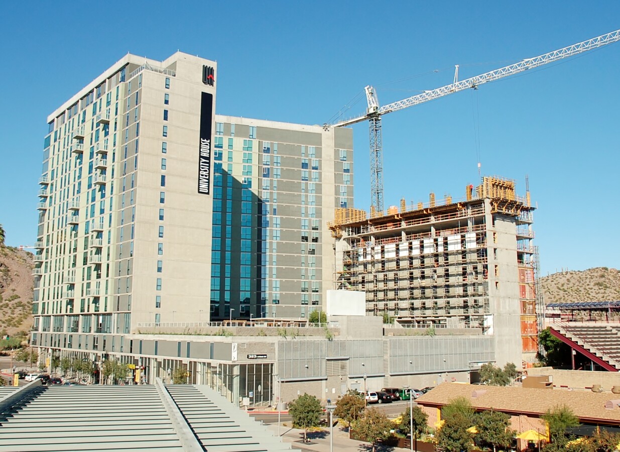 Looking northeast with the completed first phase