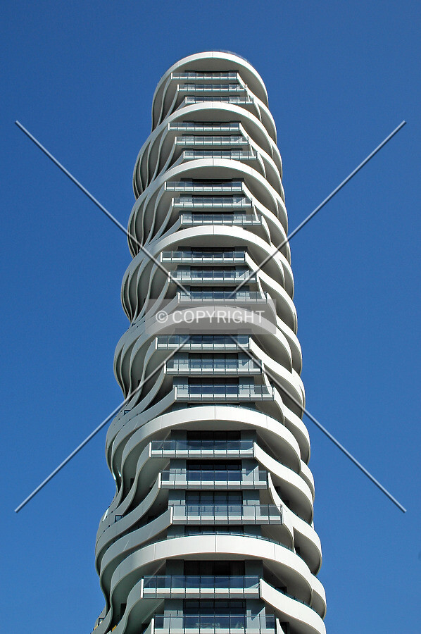Looking up the north side