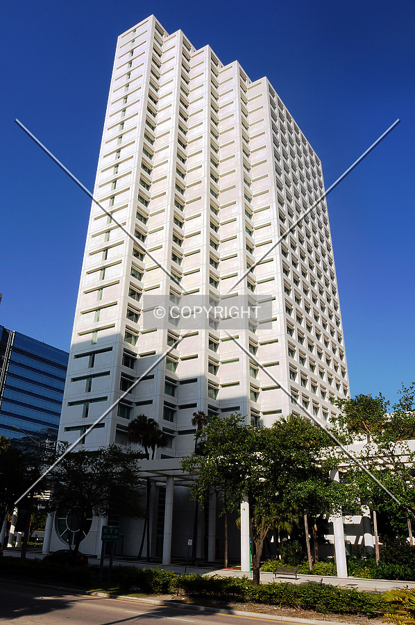 View from the west along Brickell Avenue