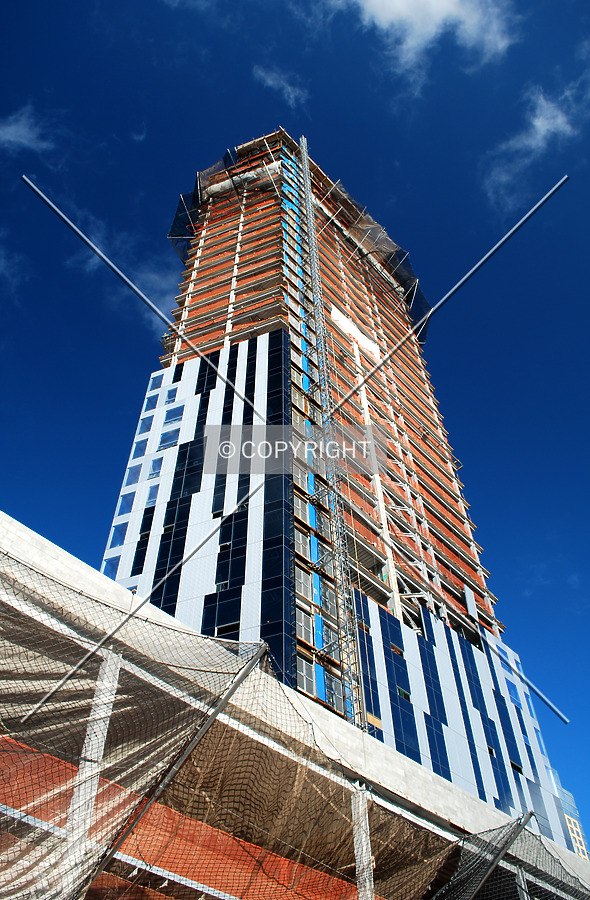 Looking up up at the southeast corner