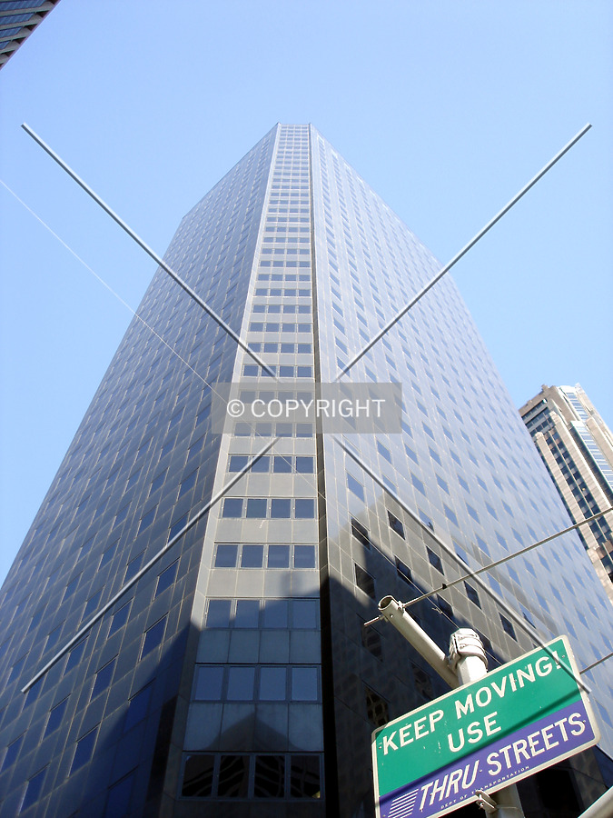 Looking up the southeast corner
