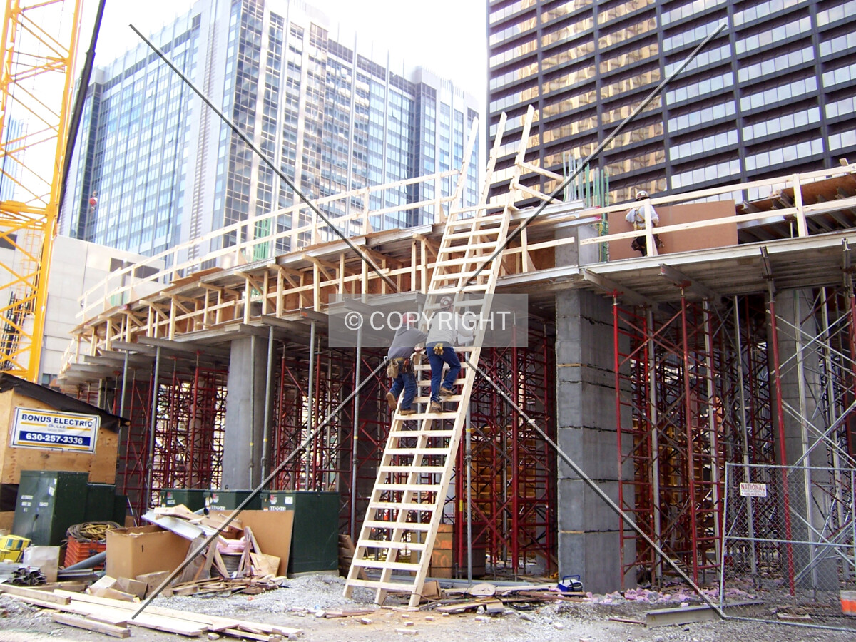 Eastern edge of the tower from Ohio Street