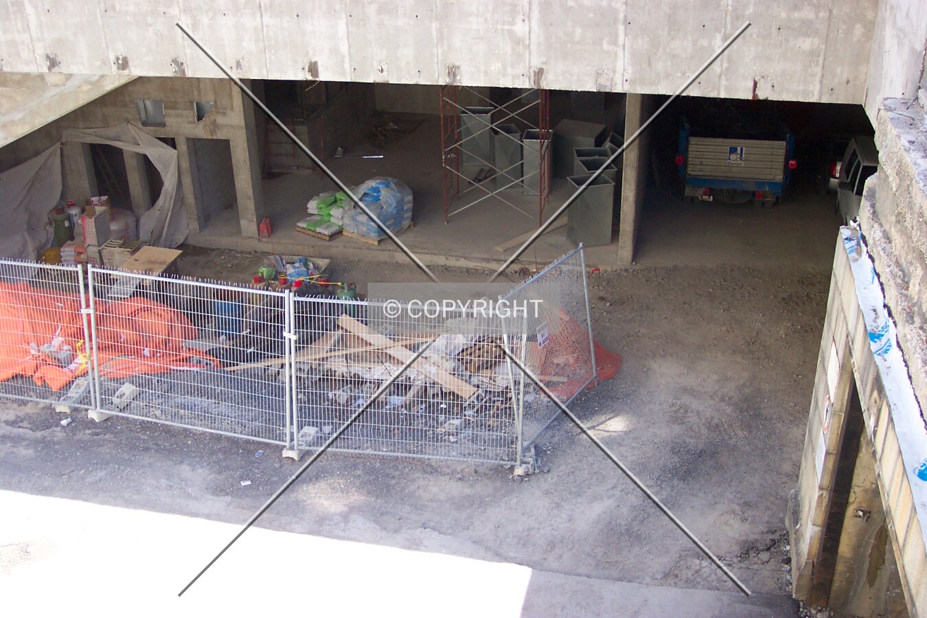 First floor, entrance to parking garage