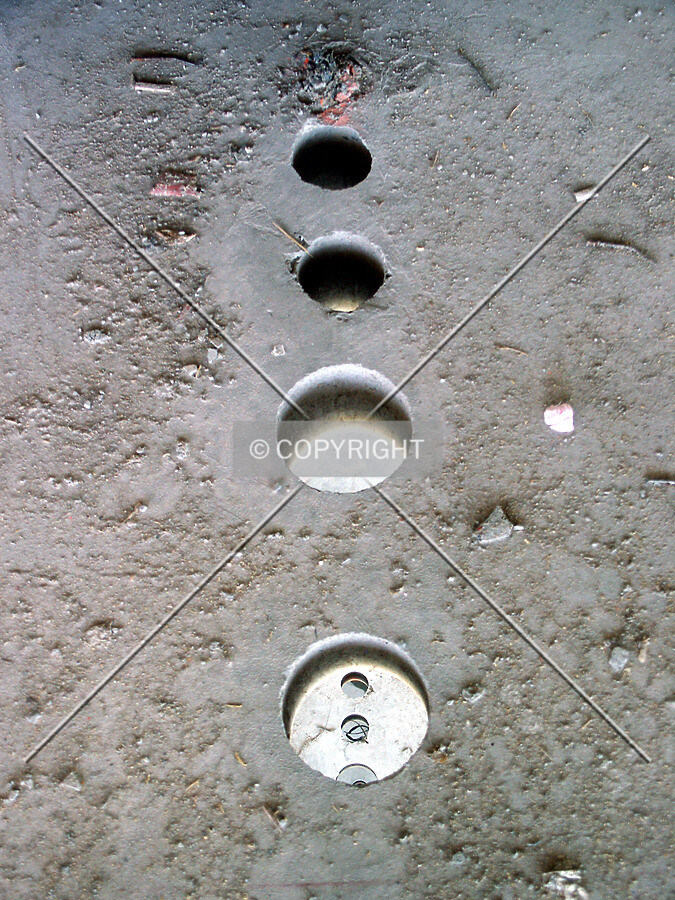 Conduit holes in the 48th and 47th floors