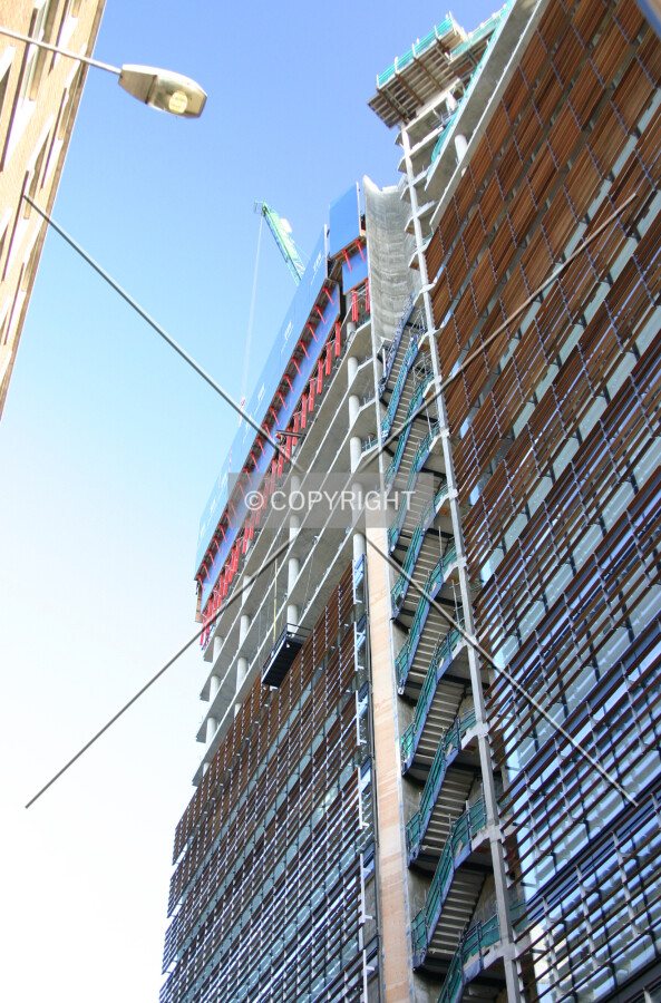 The progression of the New Fetter Lane façade