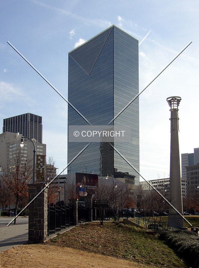 Looking southwest from Centennial Olympic Park Drive
