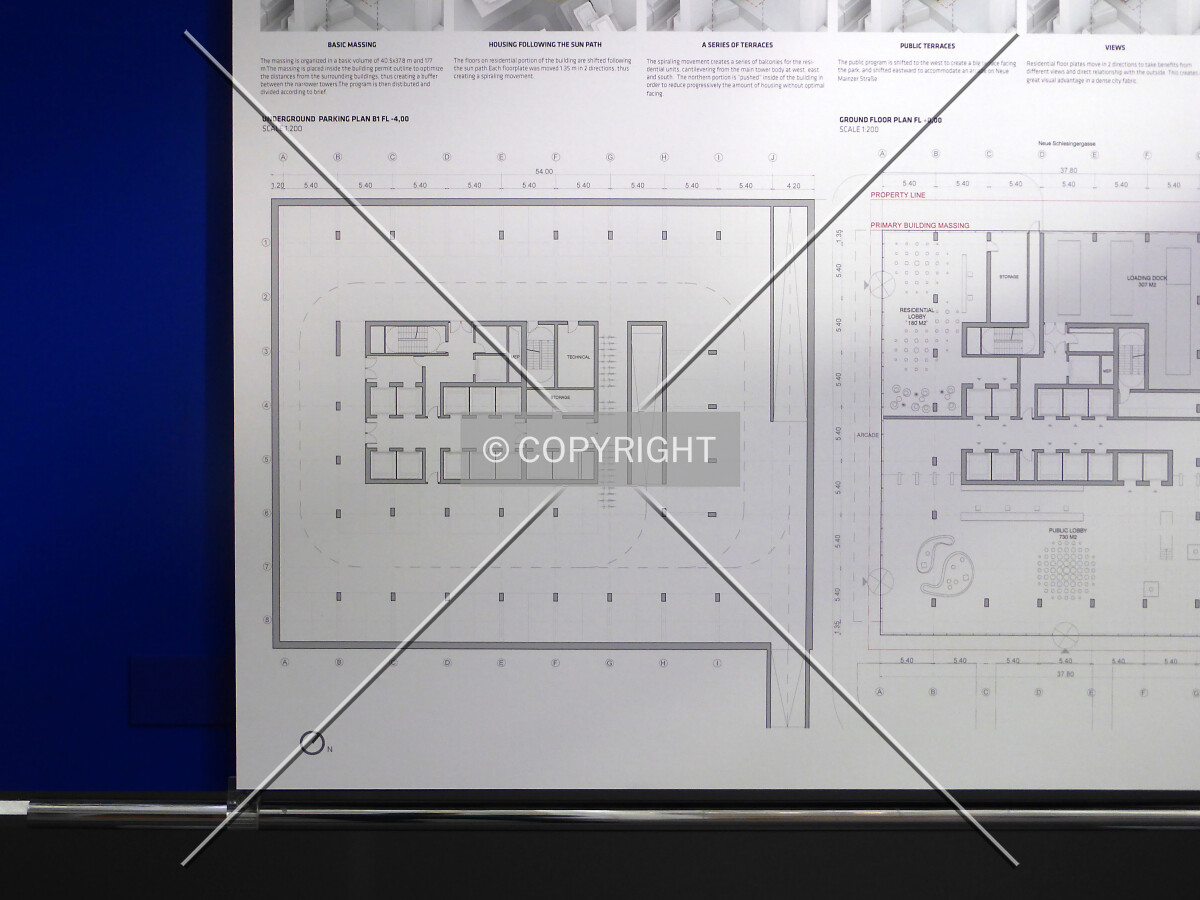 Floor plan of the proposed tower; as seen in an exhibition of the planning department