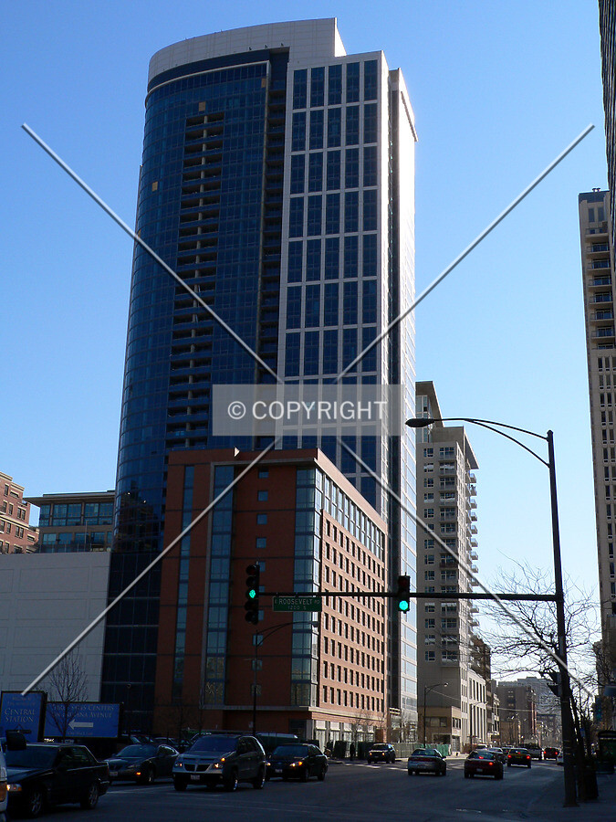 View to the south from Michigan Avenue and Roosevelt Road