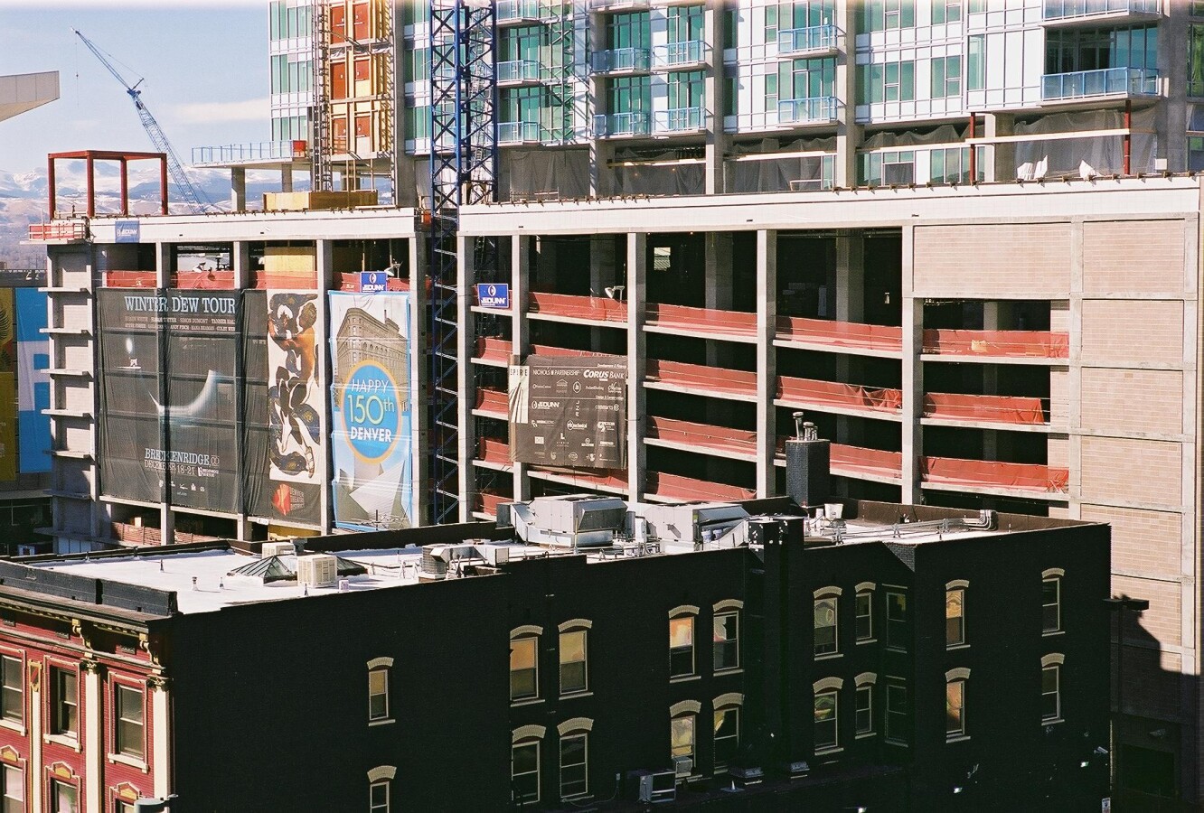 Elevated view from the east