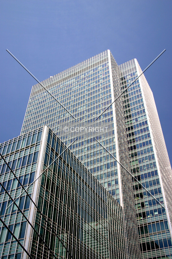 Looking up from the bridge spanning South Quay