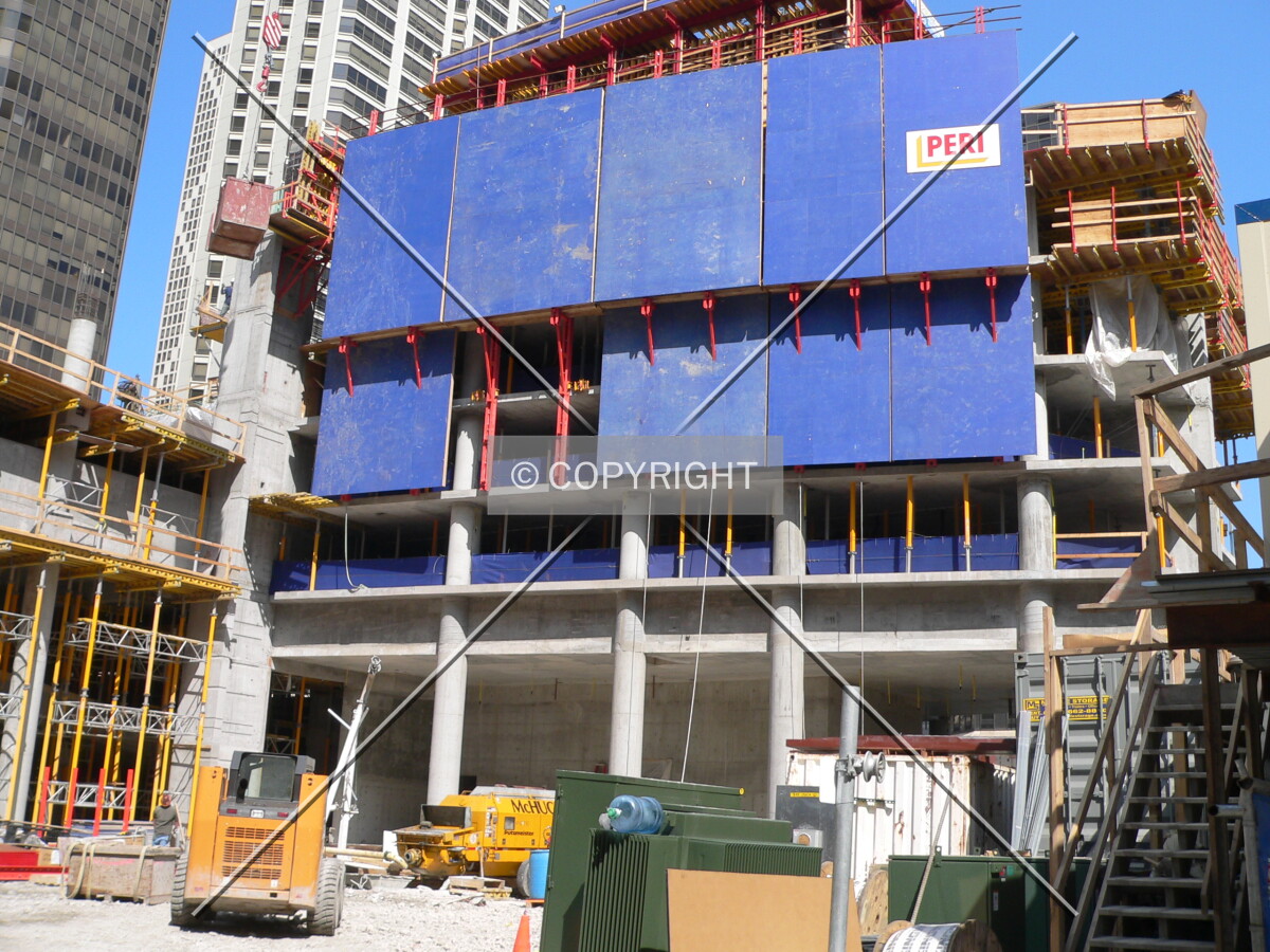 View into the site from Grand Avenue