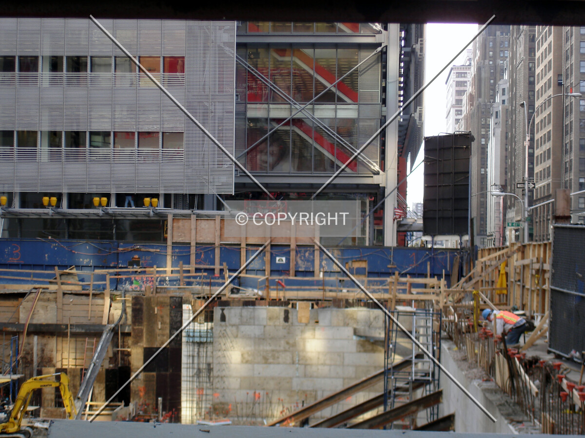 Foundation wall along 41st Street