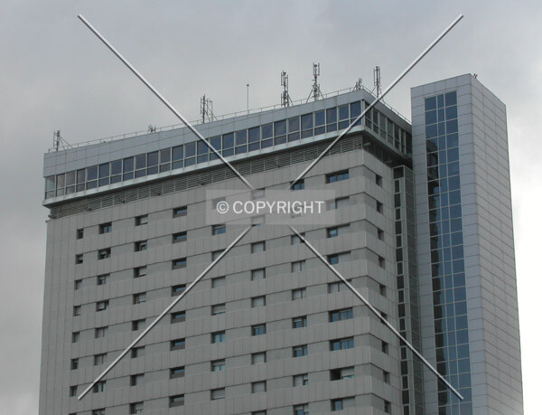 Top floors of the building