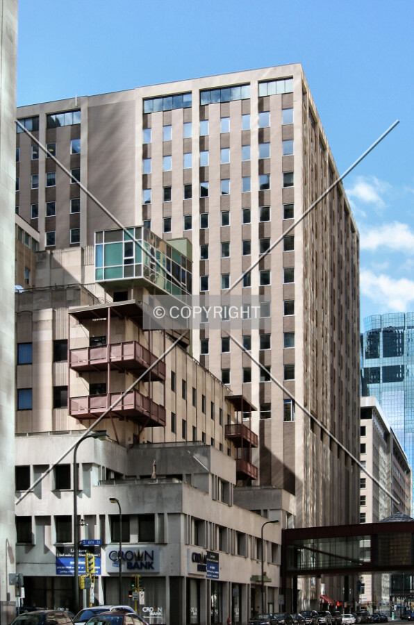 View to the south along Marquette Avenue, beyond Six Quebec