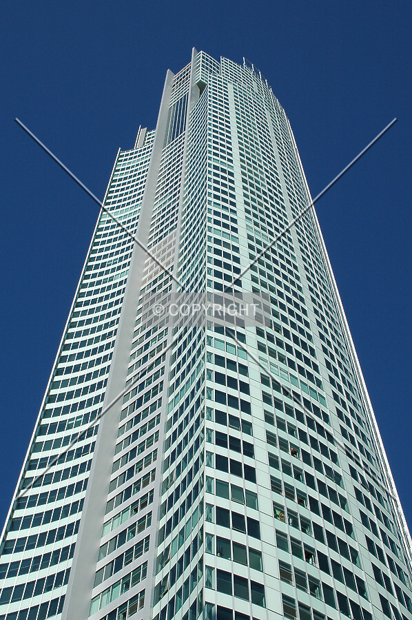 Looking up the northwest corner
