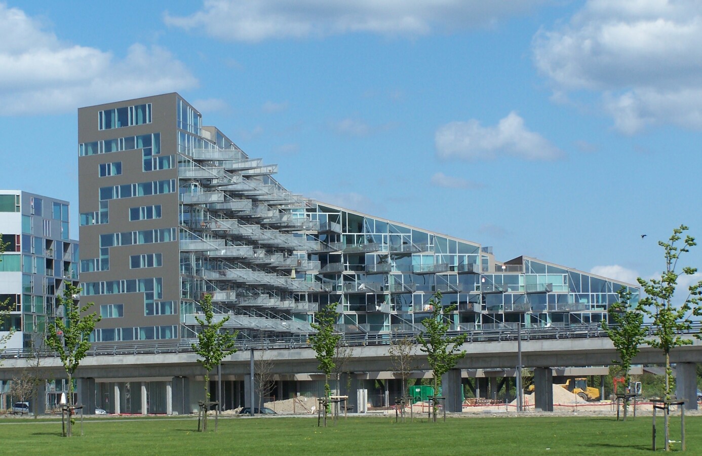 View from the park across the railtracks