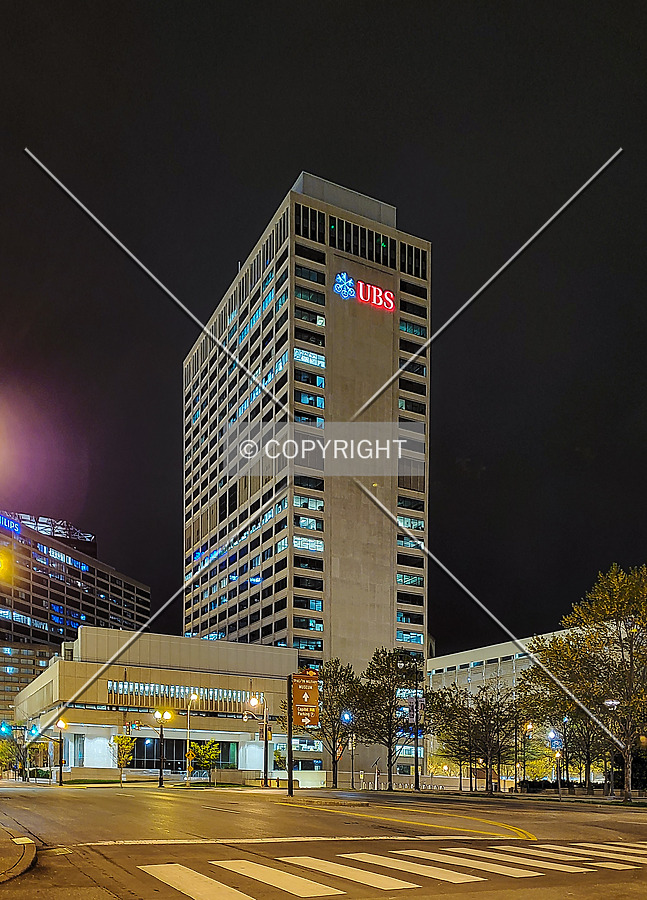 Southeast view at night; March 30, 2020