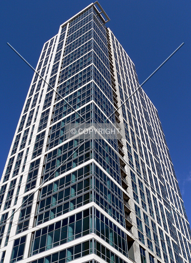 Looking up the southwest corner from 13th Street and Michigan Avenue