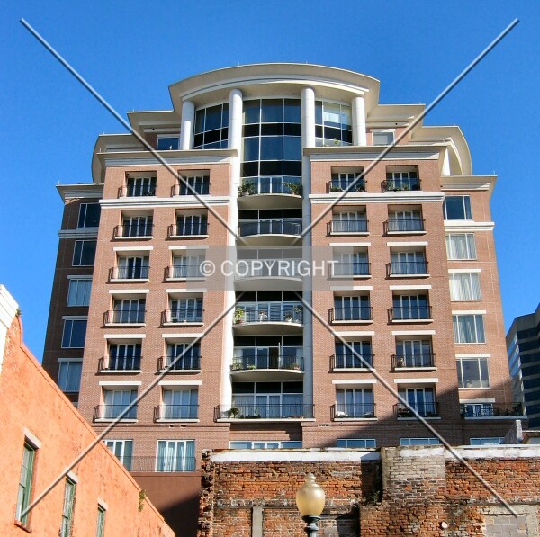 Looking up from Girod Street