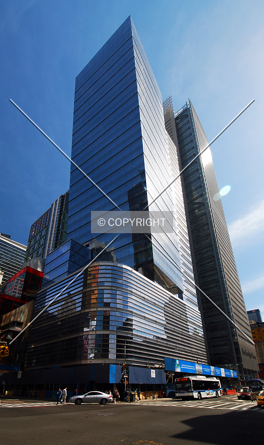 Viewed from the north across 8th Avenue and West 42nd Street