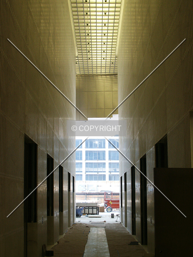 North elevator bank in the lobby