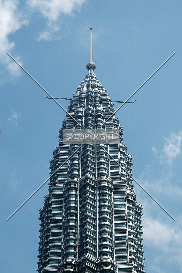 Looking up at the top