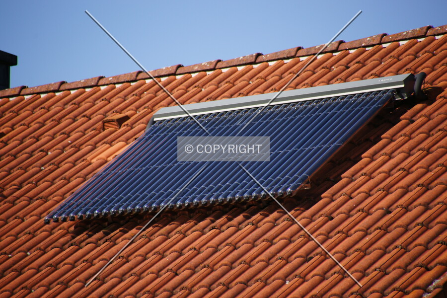 Solar panels on a roof