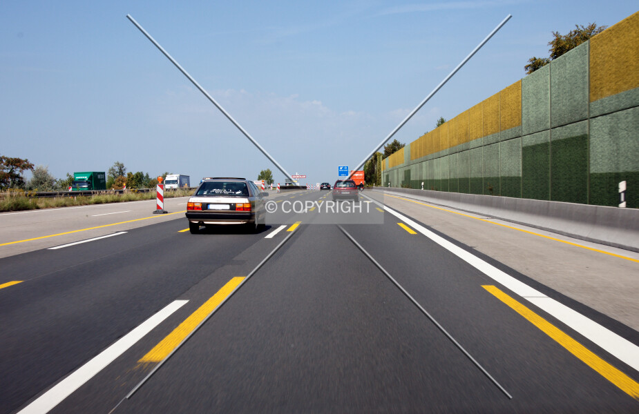 Driving on a highway in Germany