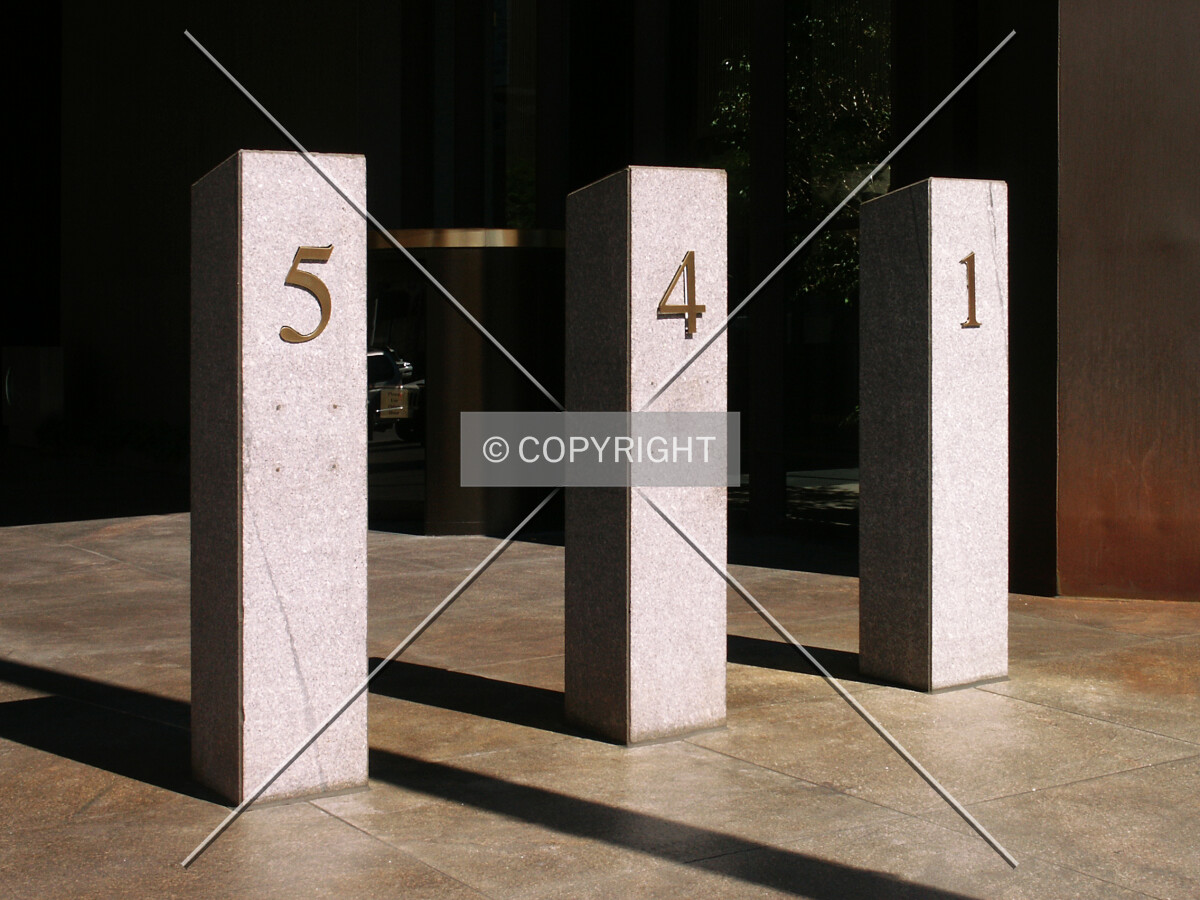 House number by the northwest corner