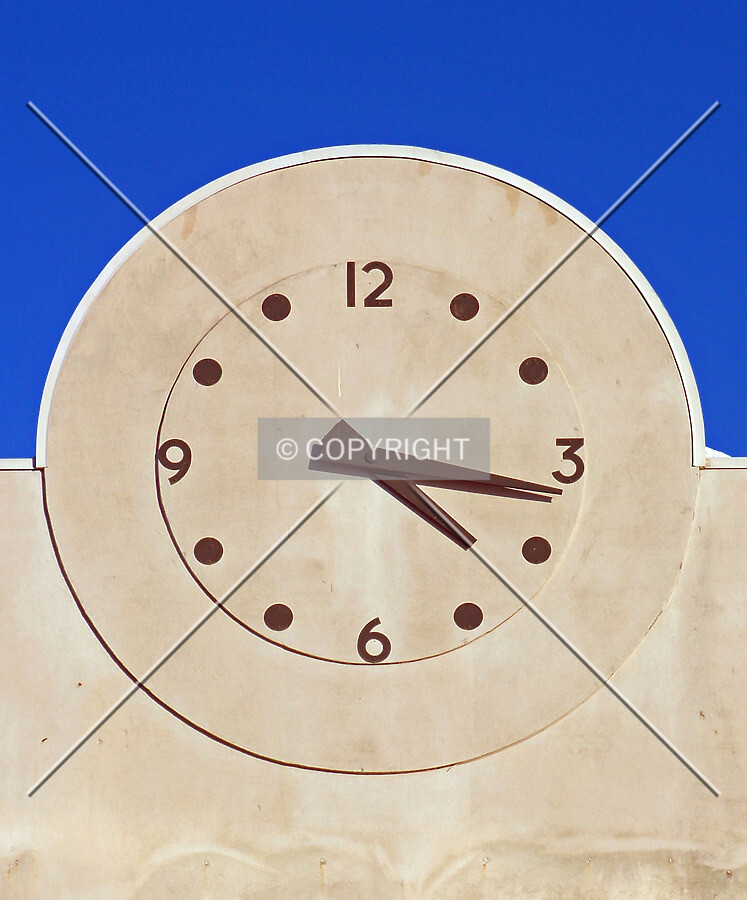 View of the clock from the west