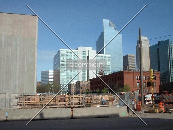 Northeast corner of parking garage, from Portland Avenue