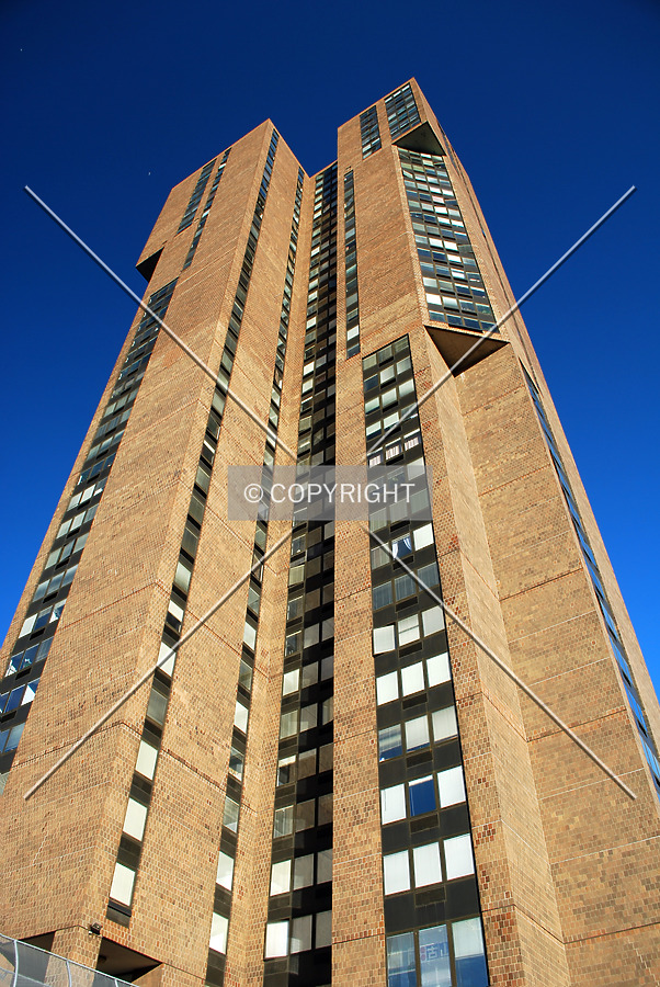 Looking up from along the FDR Drive
