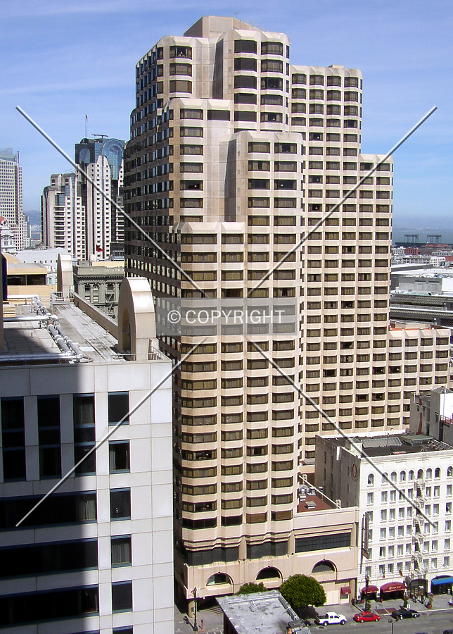 Looking east from the 22nd floor of the Hilton