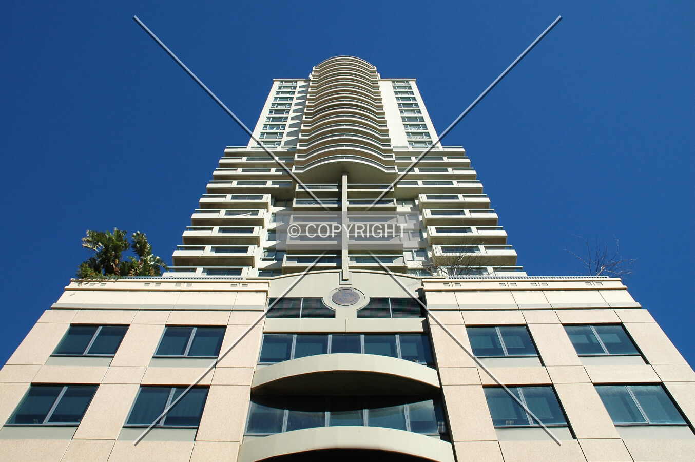 Looking up the east side