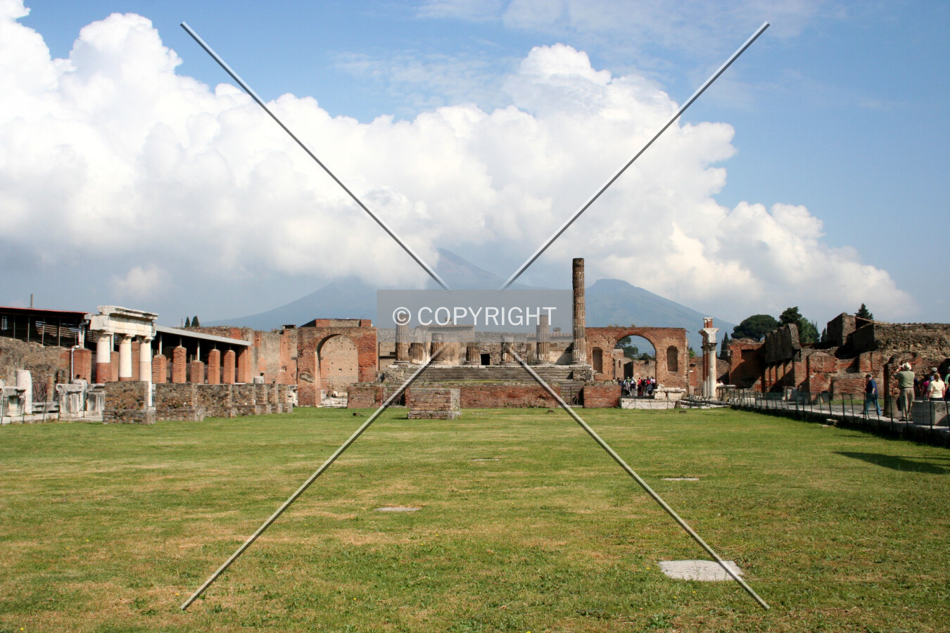 Looking across Foro Civile towards the Temple of Jupiter